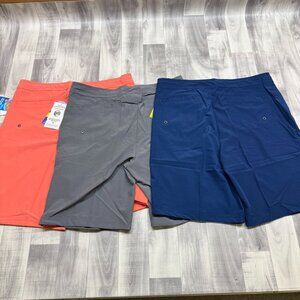 ✅Mens 2XL Banana Boat  Hybrid Shorts Lot Of 3 UPF 50+ Coral/Charcoal/Navy NWT